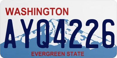 WA license plate AYQ4226
