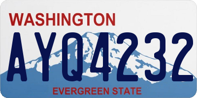 WA license plate AYQ4232