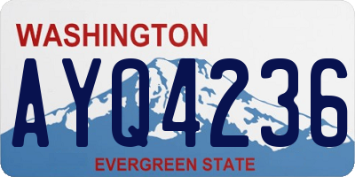 WA license plate AYQ4236