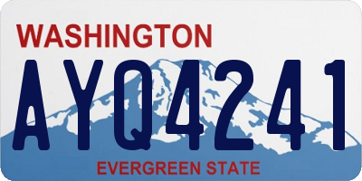 WA license plate AYQ4241