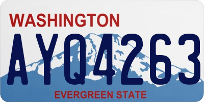 WA license plate AYQ4263