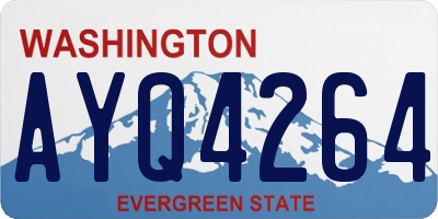WA license plate AYQ4264