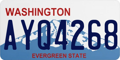WA license plate AYQ4268