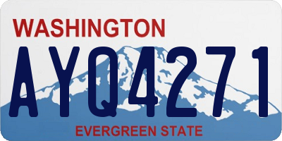 WA license plate AYQ4271