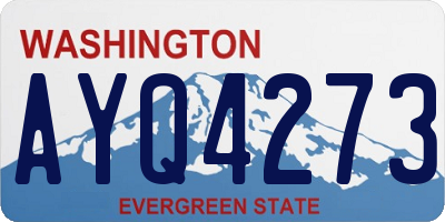 WA license plate AYQ4273
