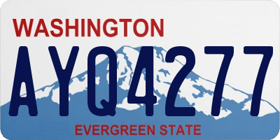 WA license plate AYQ4277