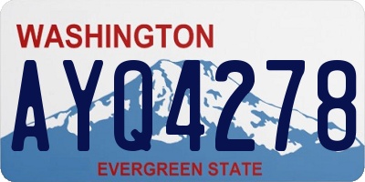 WA license plate AYQ4278