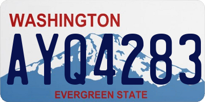 WA license plate AYQ4283