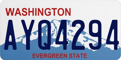 WA license plate AYQ4294