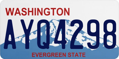 WA license plate AYQ4298