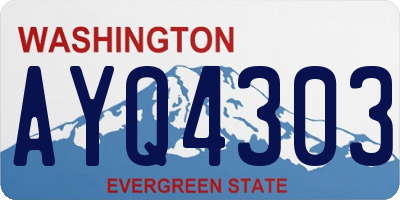 WA license plate AYQ4303