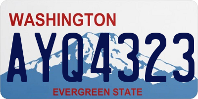 WA license plate AYQ4323