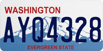 WA license plate AYQ4328