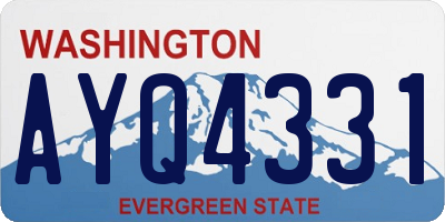 WA license plate AYQ4331