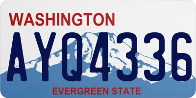 WA license plate AYQ4336