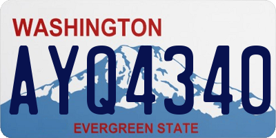 WA license plate AYQ4340