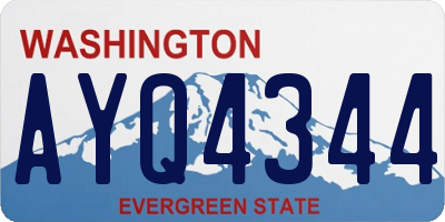 WA license plate AYQ4344