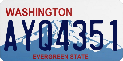 WA license plate AYQ4351