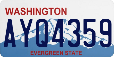 WA license plate AYQ4359