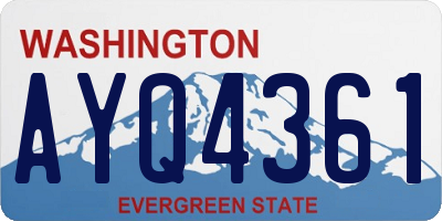 WA license plate AYQ4361