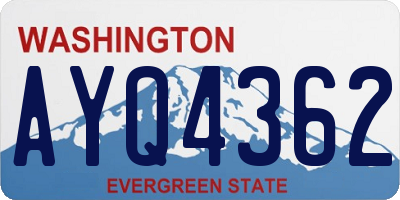 WA license plate AYQ4362