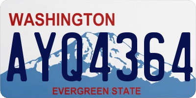 WA license plate AYQ4364