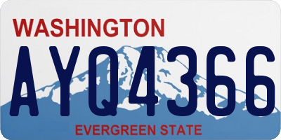 WA license plate AYQ4366