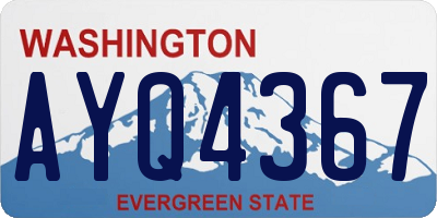 WA license plate AYQ4367