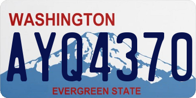 WA license plate AYQ4370