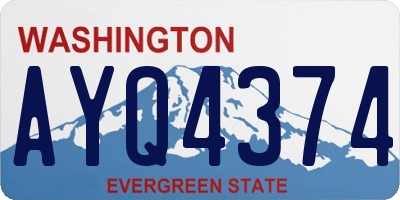 WA license plate AYQ4374