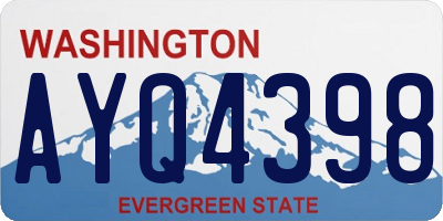 WA license plate AYQ4398