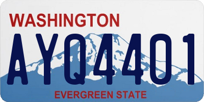 WA license plate AYQ4401