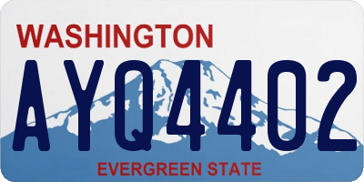 WA license plate AYQ4402