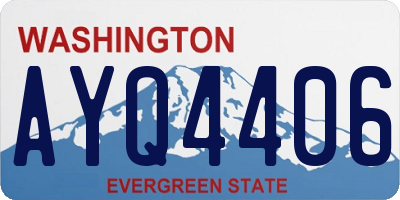 WA license plate AYQ4406