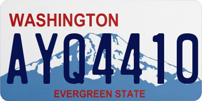 WA license plate AYQ4410