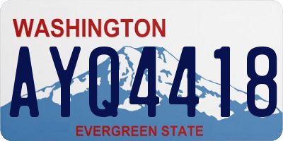 WA license plate AYQ4418