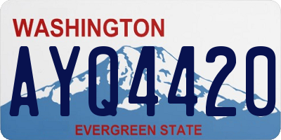 WA license plate AYQ4420