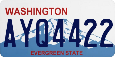 WA license plate AYQ4422