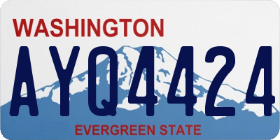 WA license plate AYQ4424