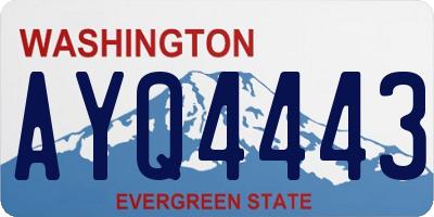 WA license plate AYQ4443