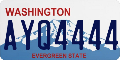 WA license plate AYQ4444