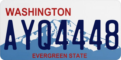 WA license plate AYQ4448