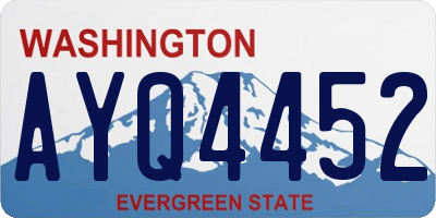 WA license plate AYQ4452