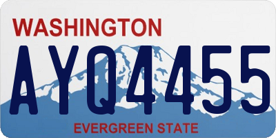 WA license plate AYQ4455