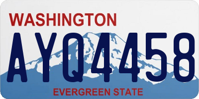 WA license plate AYQ4458