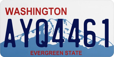 WA license plate AYQ4461
