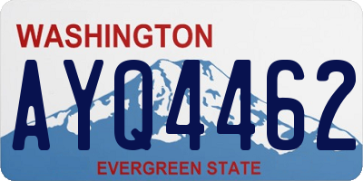 WA license plate AYQ4462