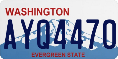 WA license plate AYQ4470