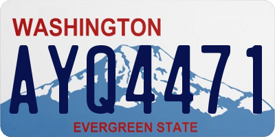 WA license plate AYQ4471