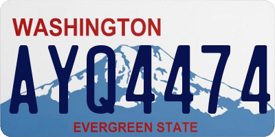 WA license plate AYQ4474